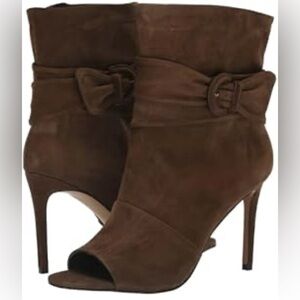 Vince Camuto Women's Antaya Open Toe Bootie Ankle Boot Sz 9.5 Mink